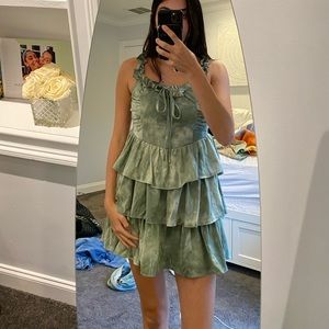 Corset green dress